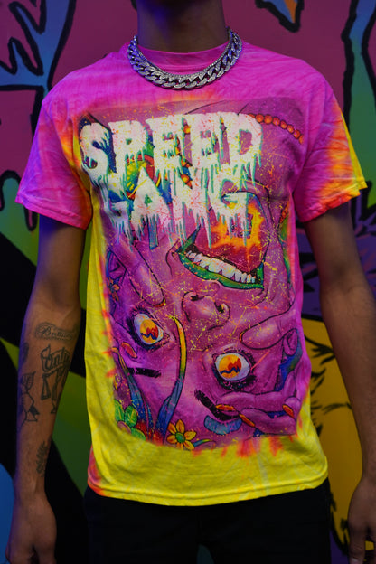 Speed Gang Pink & Yellow Graphic (Shirt) [Front & Back]